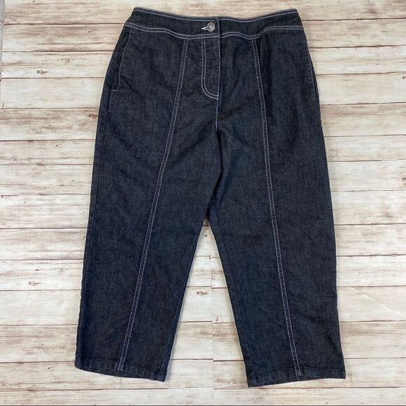 Pendleton Womens Size 4 Black Capri Jeans Crop - Picture 1 of 9